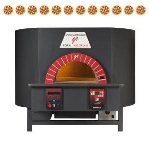 Four à pizza rotatif gaz et bois 12 pizzas