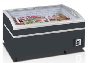 Réfrigérateur/congélateur de supermarché gris 400L