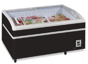 Réfrigérateur/congélateur de supermarché noir 400L