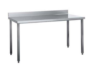 Table Inox avec dosseret Largeur 600mm