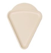 50 Mini plateaux triangle Beige