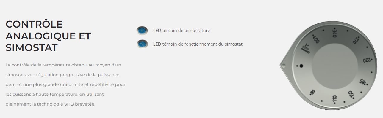 Plancha professionnelle vitrocéramique 1 zone