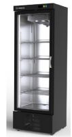 Armoire gourmet 1 porte vitrée négative extérieur noir intérieur inox