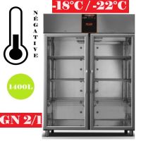Armoire réfrigérée vitrée négative GN 2/1 - 1400L
