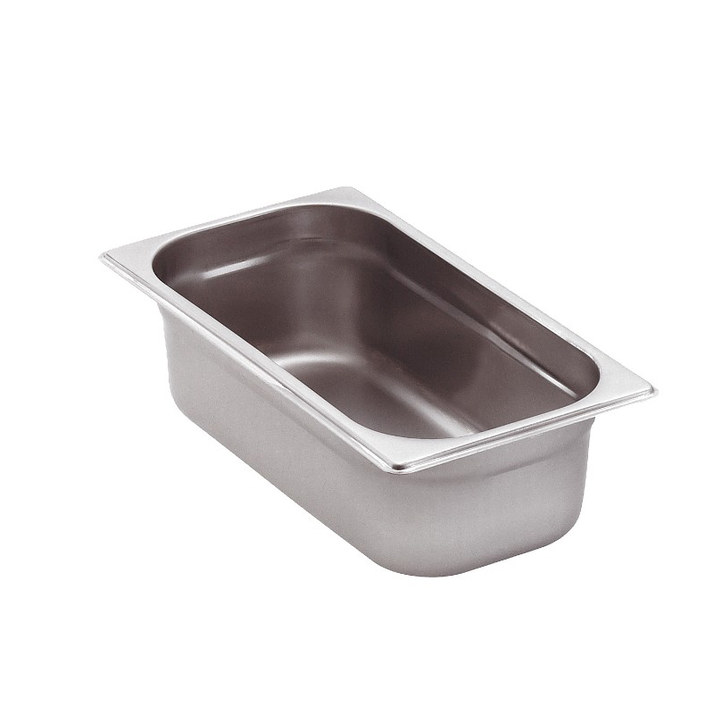 Bacs Gastronorme HENDI GN 1/3 Inox - Lot De 3 - Résistant -40°C à 300°C - 2.5L 325x176mm