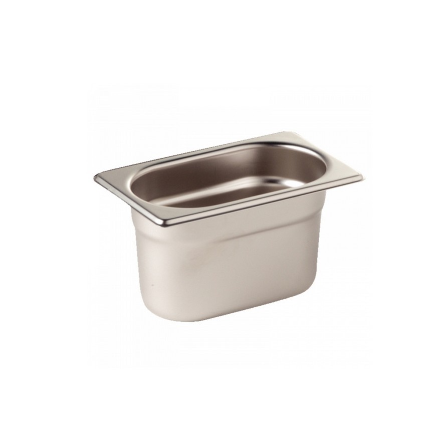 Pack De 9 Bacs Gastronormes GN 1/9 En Inox 65 Mm - Acier Alimentaire, Empilables, Compatibles Lave-vaisselle