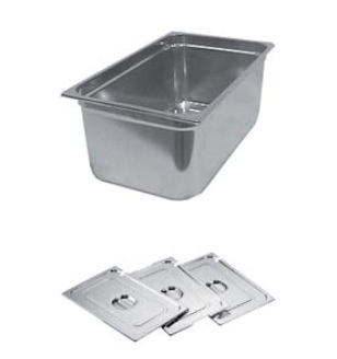 Bac inox avec couverture pour bain marie 4