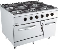 BASE 900 CUISINIERE A GAZ 6 BR, AVEC FOUR À GAZ
