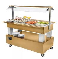 Buffet salad’bar traversant réfrigéré – 4 bacs GN 1/1