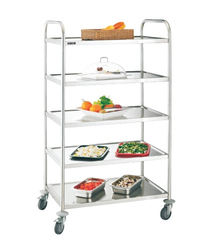Chariot inox 5 plateaux