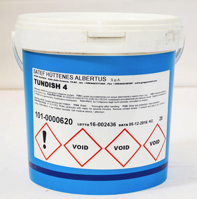 Ciment plastique à base de silicates Tundish 4