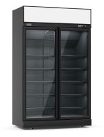 CONGÉLATEUR 2 PORTES EN VERRE NOIR INS-1000F BL