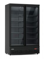 CONGÉLATEUR 2 PORTES EN VERRE NOIR JDE-1000F BL