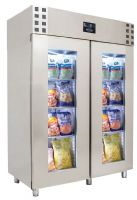 CONGÉLATEUR EN ACIER INOX PORTE EN VERRE MONO BLOCK 1400 LTR