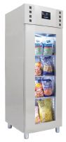 CONGÉLATEUR EN ACIER INOX PORTE EN VERRE MONO BLOCK 700 LTR