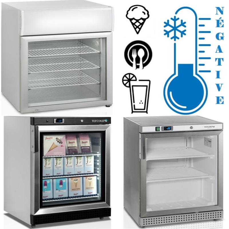 Congélateur top porte vitrée