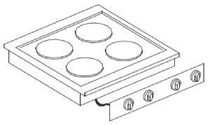 CUISINIÈRE ÉL. 4 PL.