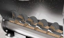 Décharge pneumatique à vis