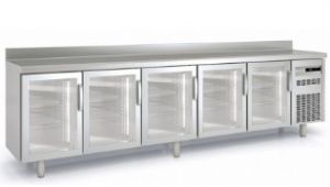 Desserte Refrigeree 600 positif portes vitrees