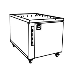 Etuve en inox sur roulettes