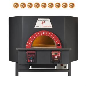 Four à pizza rotatif mixte Bois et Gaz 9 pizzas