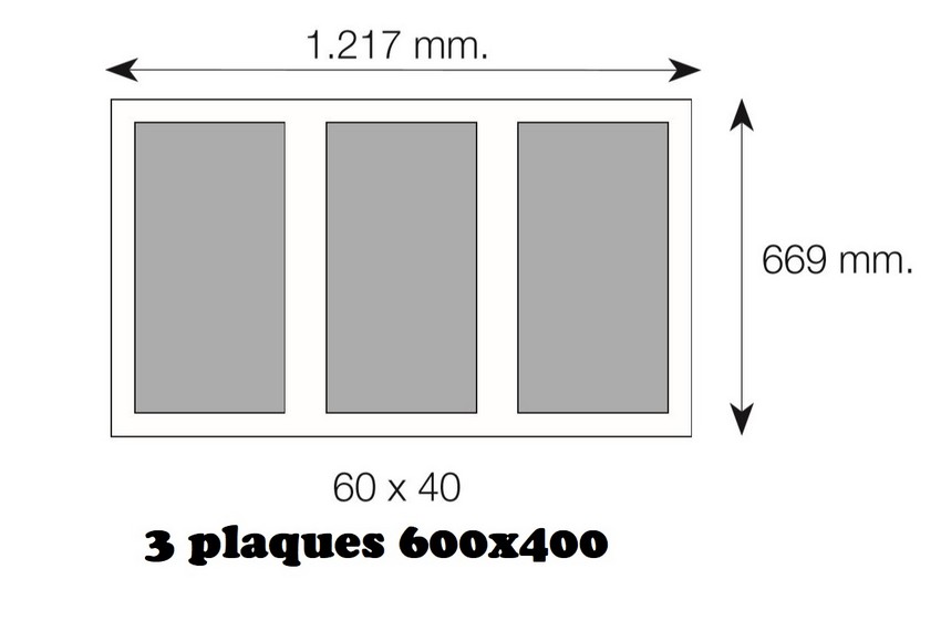 Four élecrique modulaire 3 plaques 400X600