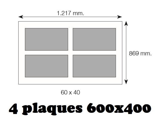 Four électrique modulaire 4 plaques 600x400