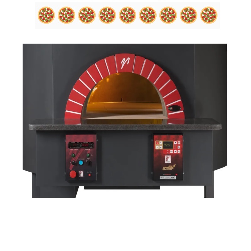 Four rotatif gaz et bois 9 pizzas