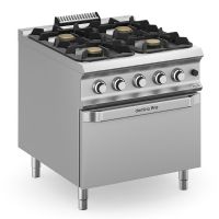 Fourneau 4 zones avec four gaz S - DOMINA 900 PRO