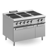 Fourneau 6 zones carrés sur four électrique DOMINA