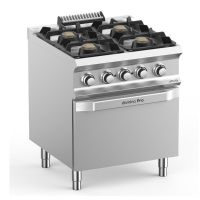 Fourneau à Gaz 4 Feux avec Four Électrique Ventilé