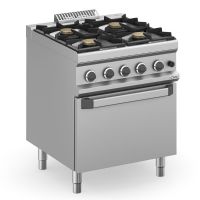 Fourneau a gaz 4x5,5kw feux sur four gaz plus 700