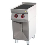 Fourneau électrique 2 plaques coup de feu avec soubassement 40