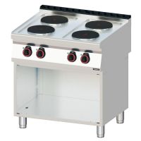 Fourneau électrique 4 feux avec soubassement 80