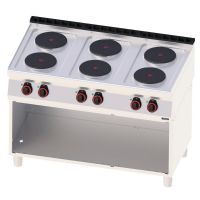 Fourneau électrique 6 feux avec soubassement 120