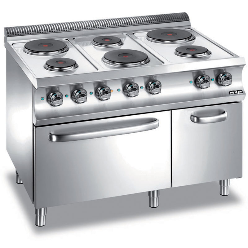Fourneaux 6 plaques électriques four MBM (E6FA77) Restoconcept vous