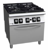 Fourneau gaz 4 feux avec four statique