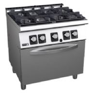 Fourneau gaz 4 feux avec four statique