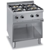 Fourneau gaz 4 Feux vifs Monobloc sur baie libre