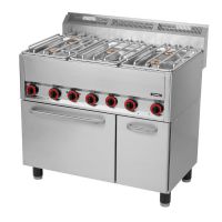 Fourneau gaz 5 feux avec four électrique ventilé GN 1/1 99