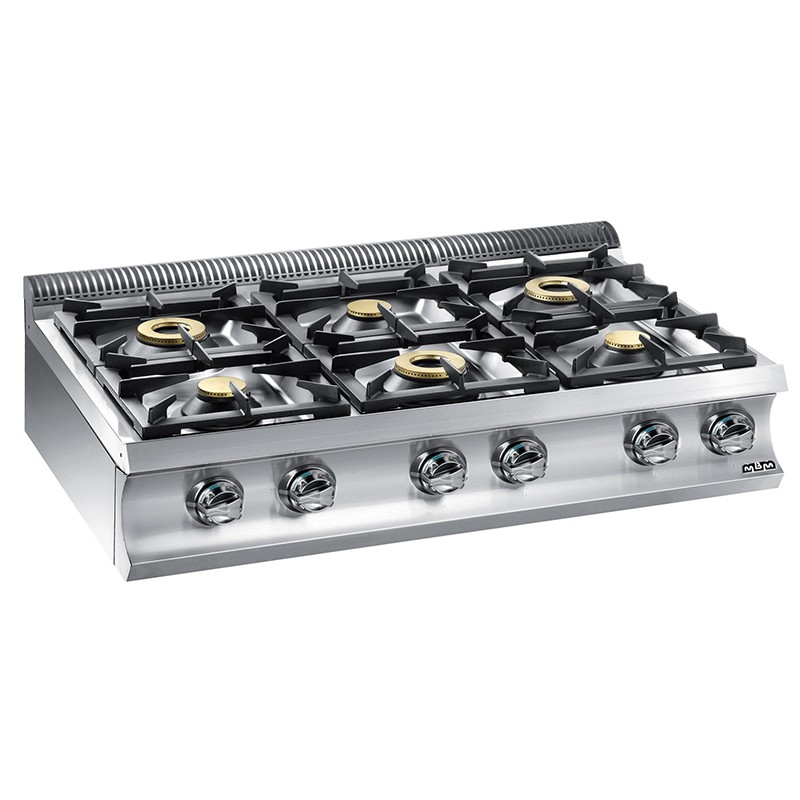 Plaque de cuisson pro top 4 feux vifs gaz gamme 900