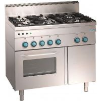 Fourneau gaz 6 feux avec four et grill