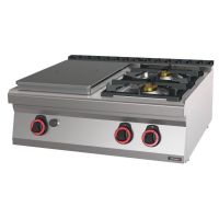 Fourneau gaz à poser 2 feux + 1 plaque coup de feu 80