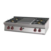 Fourneau gaz à poser 4 feux + 1 plaque coup de feu 120