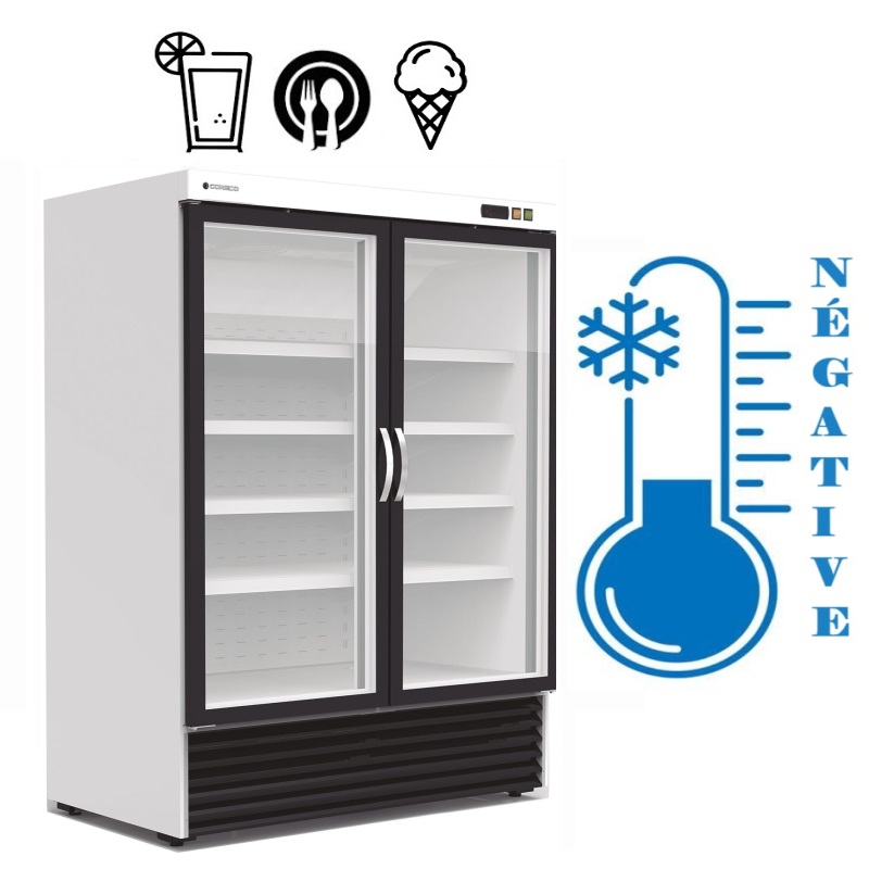 Frigo vitrine BLANC 2 portes