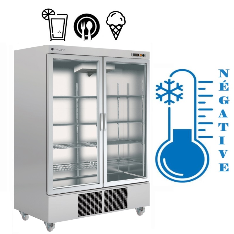Frigo vitrine INOX 2 portes