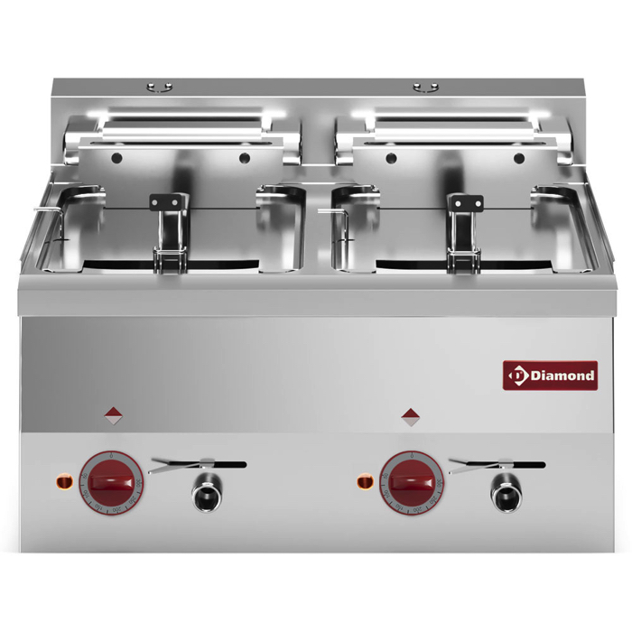 Friteuse Professionnelle Royal Catering - Double Cuve 2x10L - Zone Froide - Parfaite Pour Restaurants Et Snacks