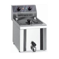 Friteuse electrique avec robinet de vidange 12L
