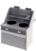 Friteuse gaz 2 cuves rondes 2x15L