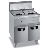 Friteuse gaz sur coffre 2 cuves 2 x 14 L